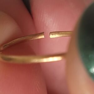 BROKEN Solid 14k Gold 1 mm Band - size 4.5
